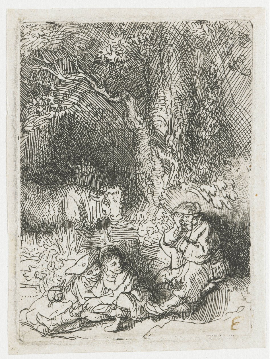 Spící pastýř od Rembrandt van Rijn