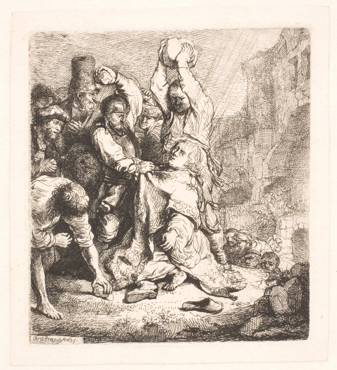 Kamenování sv. Štěpána od Rembrandt van Rijn