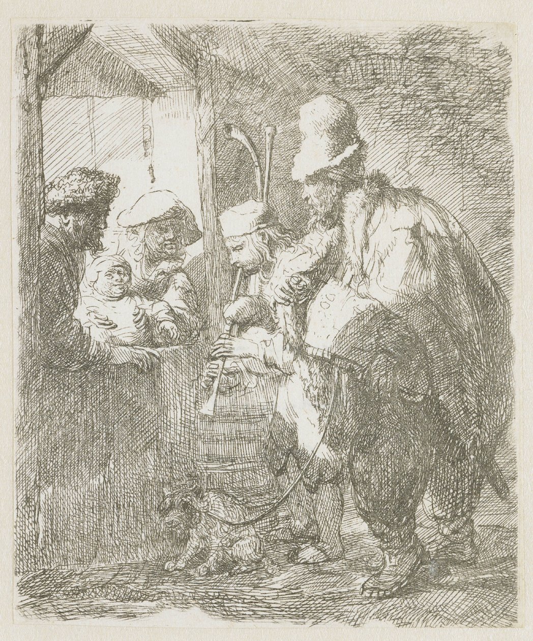 Potulní hudebníci od Rembrandt van Rijn