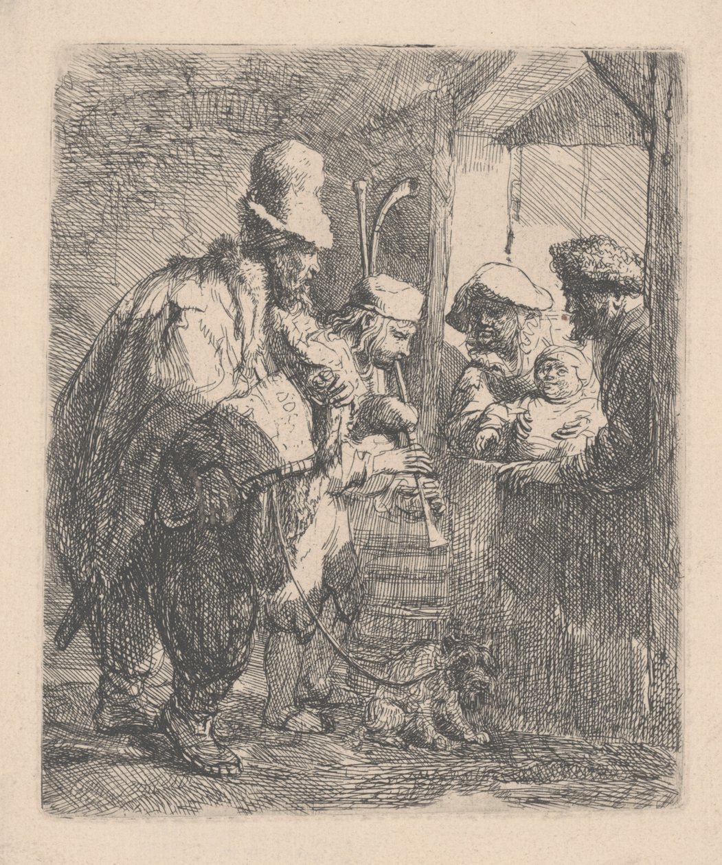 Chodící hudebníci od Rembrandt van Rijn