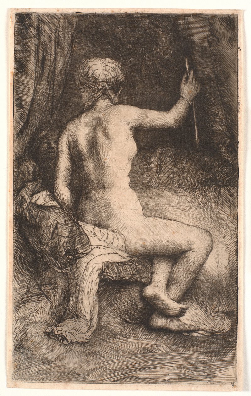 Žena s šípem od Rembrandt van Rijn