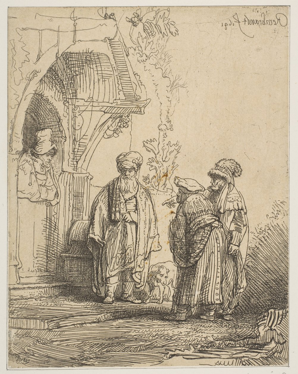Tři orientální postavy Jacob a Laban, 1641. od Rembrandt van Rijn