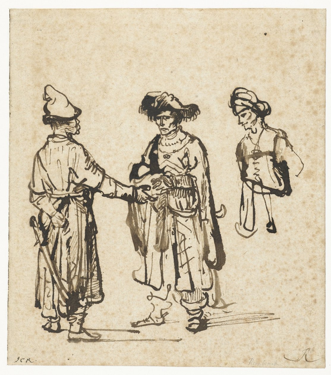 Tři Orientálci v rozhovoru od Rembrandt van Rijn