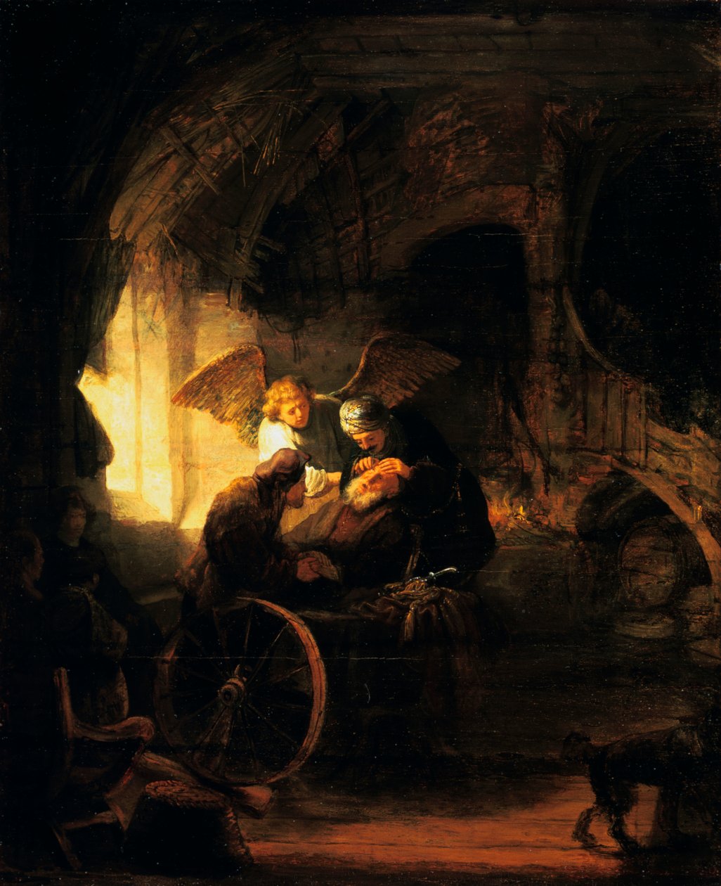 Tobias vrací zrak svému otci, 1636 od Rembrandt van Rijn