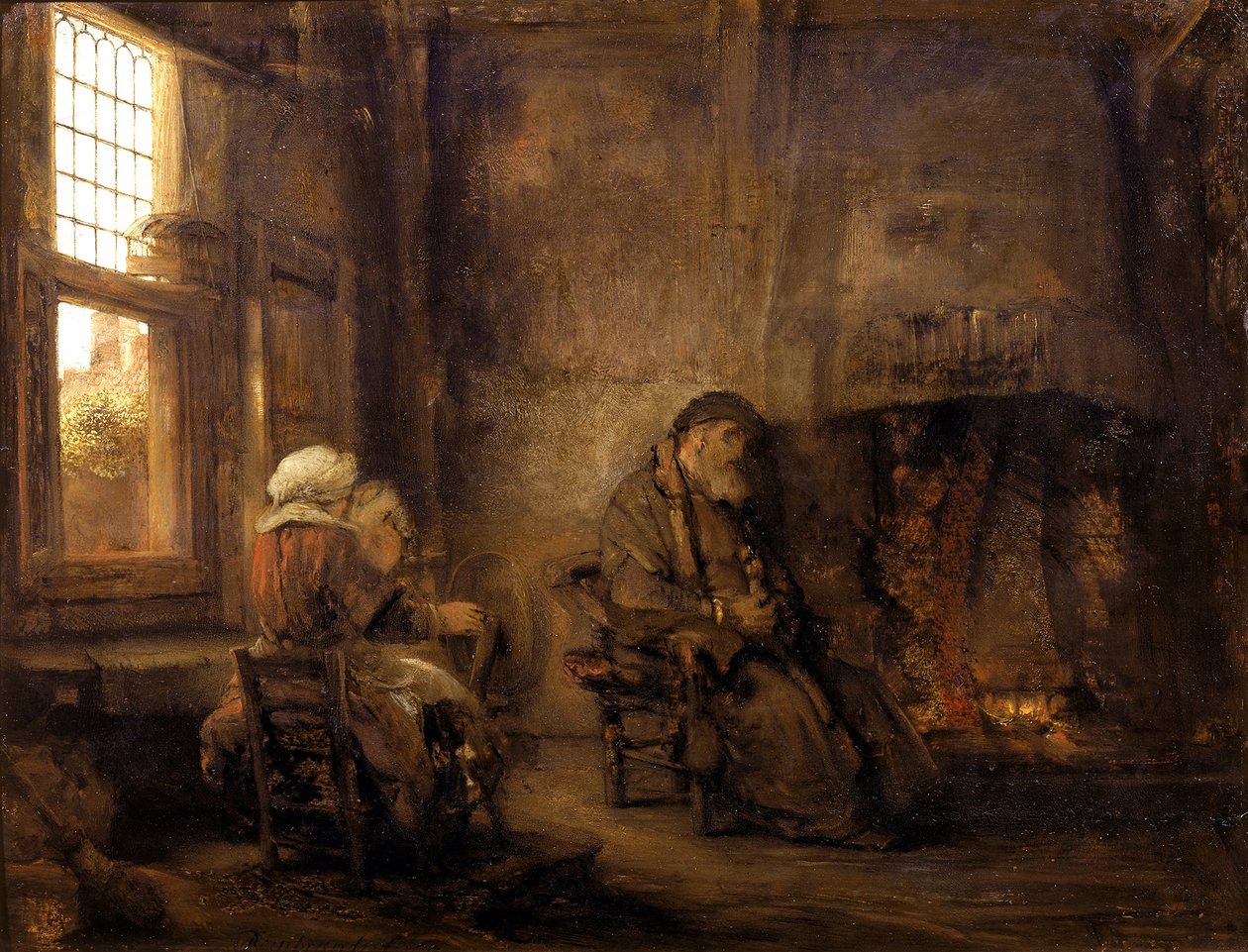 Tobit a Anna čekají na návrat svého syna, 1659 od Rembrandt van Rijn
