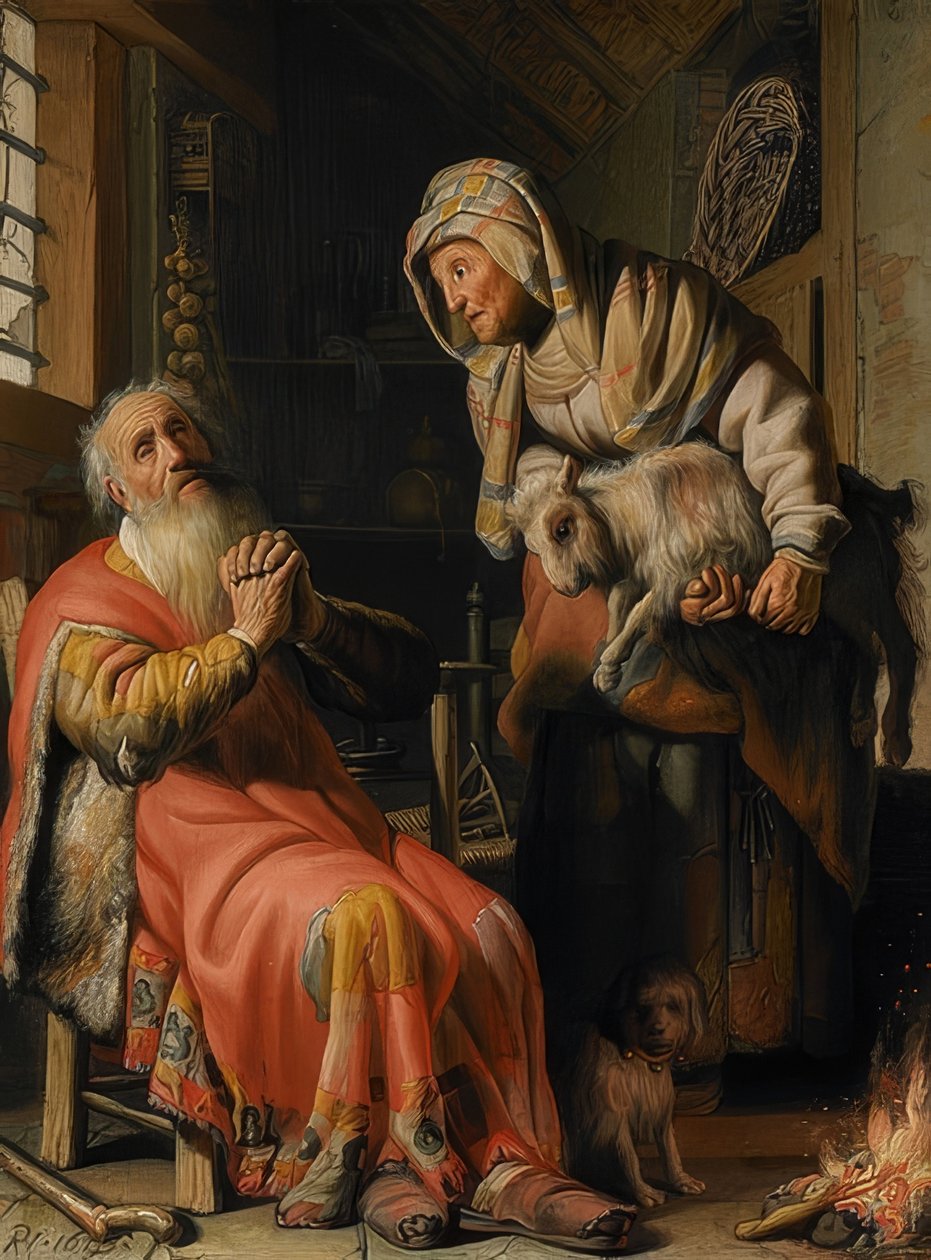 Tobit obviňuje Annu. 1626 od Rembrandt van Rijn