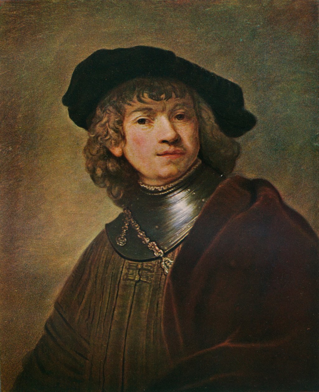 Tronie mladého muže v Gorget a čepici, c1639 od Rembrandt van Rijn