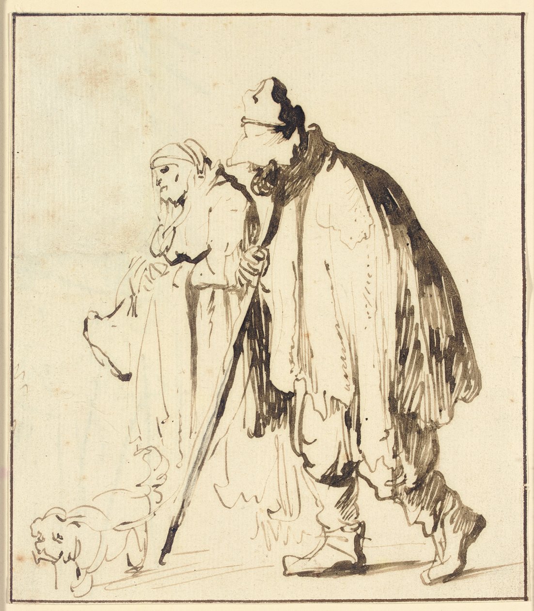 Tulák pár se psem od Rembrandt van Rijn