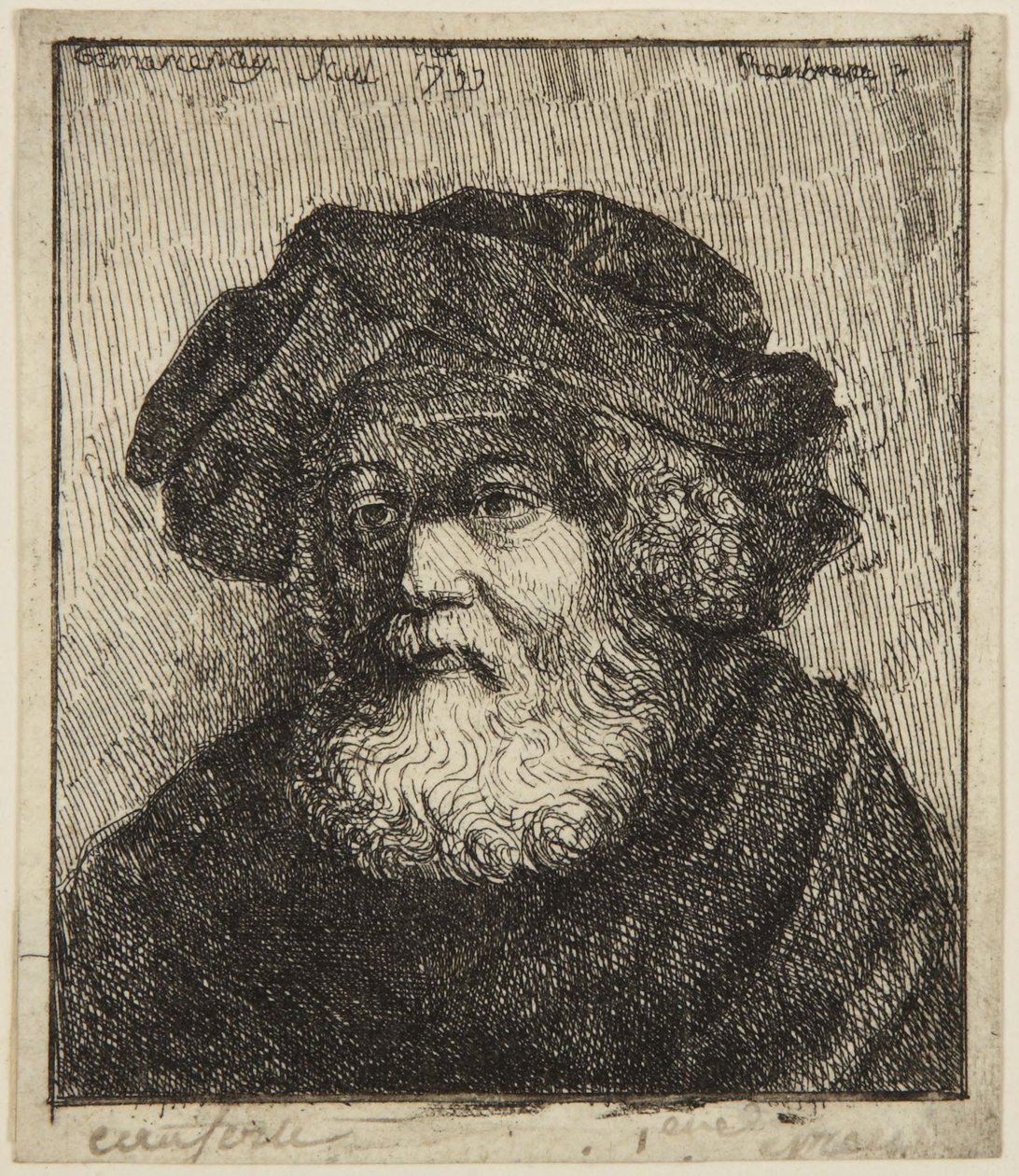 Stařec v čepici od Rembrandt van Rijn