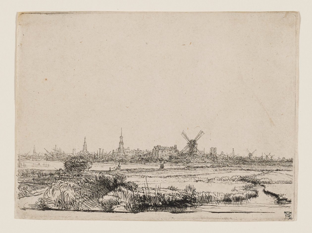 Pohled na Amsterdam od Rembrandt van Rijn