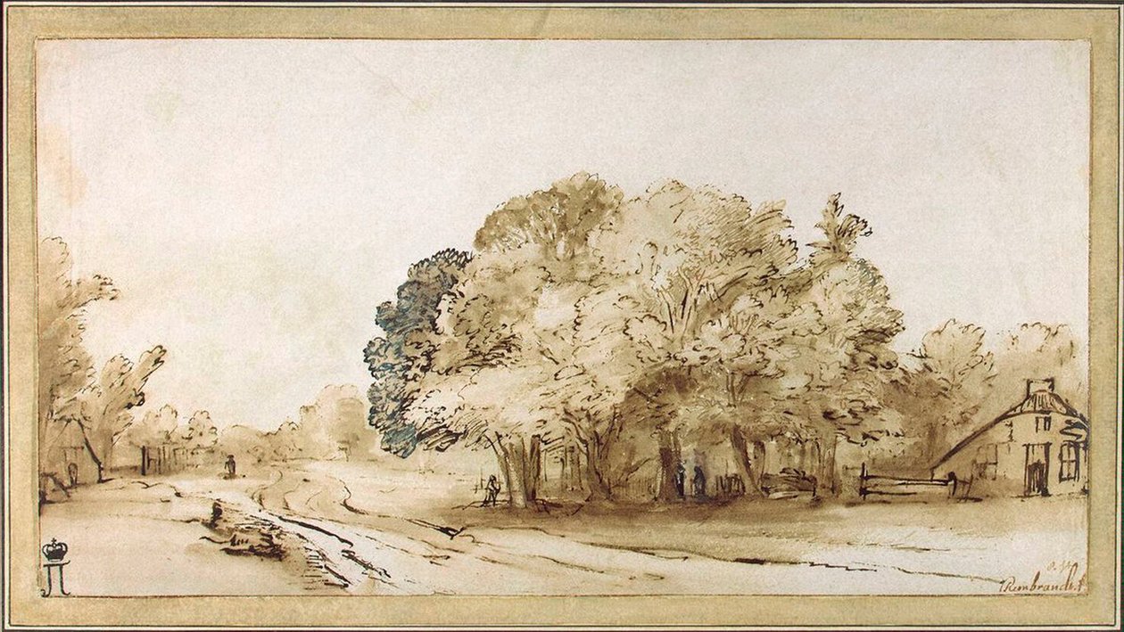 Village Road, c1650. od Rembrandt van Rijn