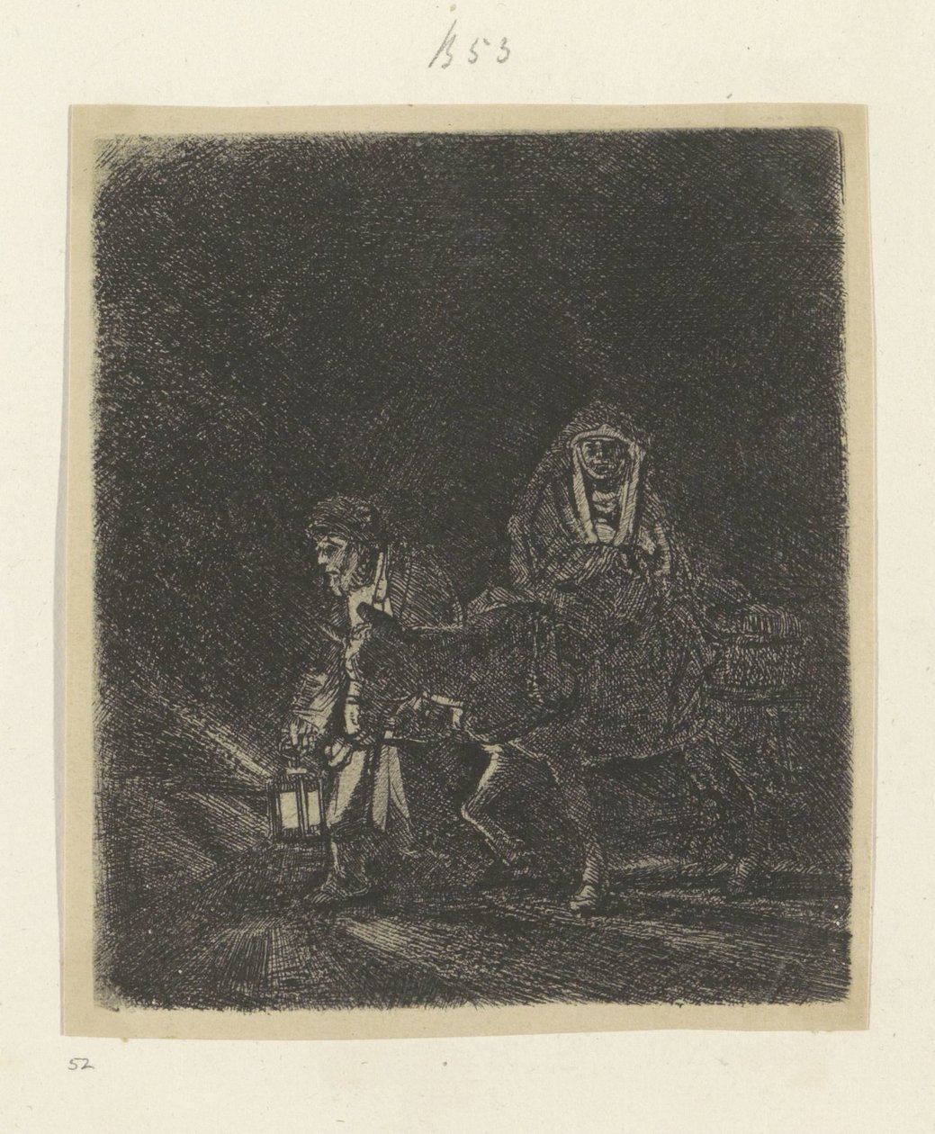 Let do Egypta: Night Piece Recueil de quatre-vingt-cinq estampes originales (název série) od Rembrandt van Rijn