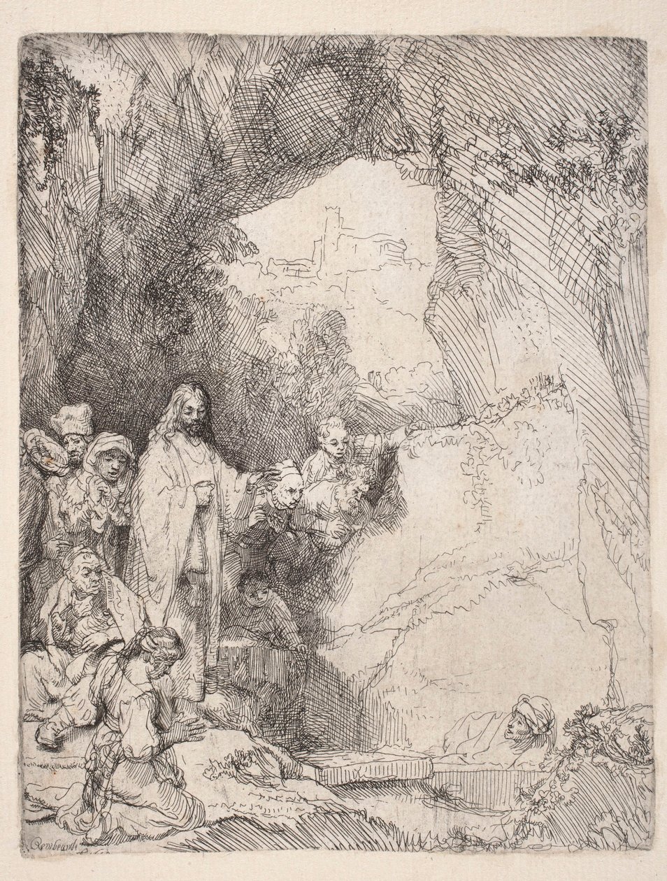 Vzkříšení Lazara (malá deska) od Rembrandt van Rijn