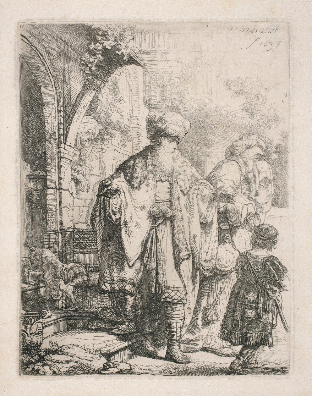 Vyhnání Hagar od Rembrandt van Rijn
