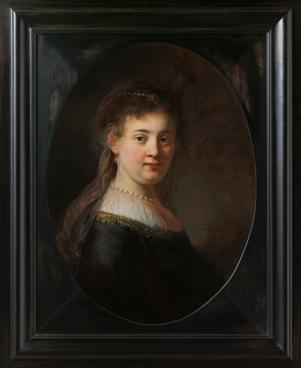 Mladá žena v kostýmu fantasy od Rembrandt van Rijn