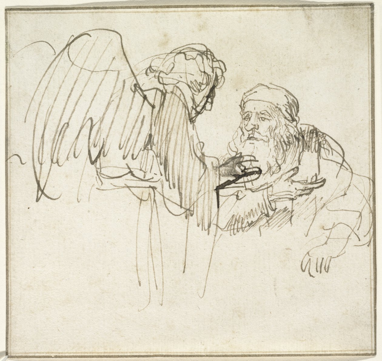 Zachariáš a anděl, kolem 1635 od Rembrandt van Rijn