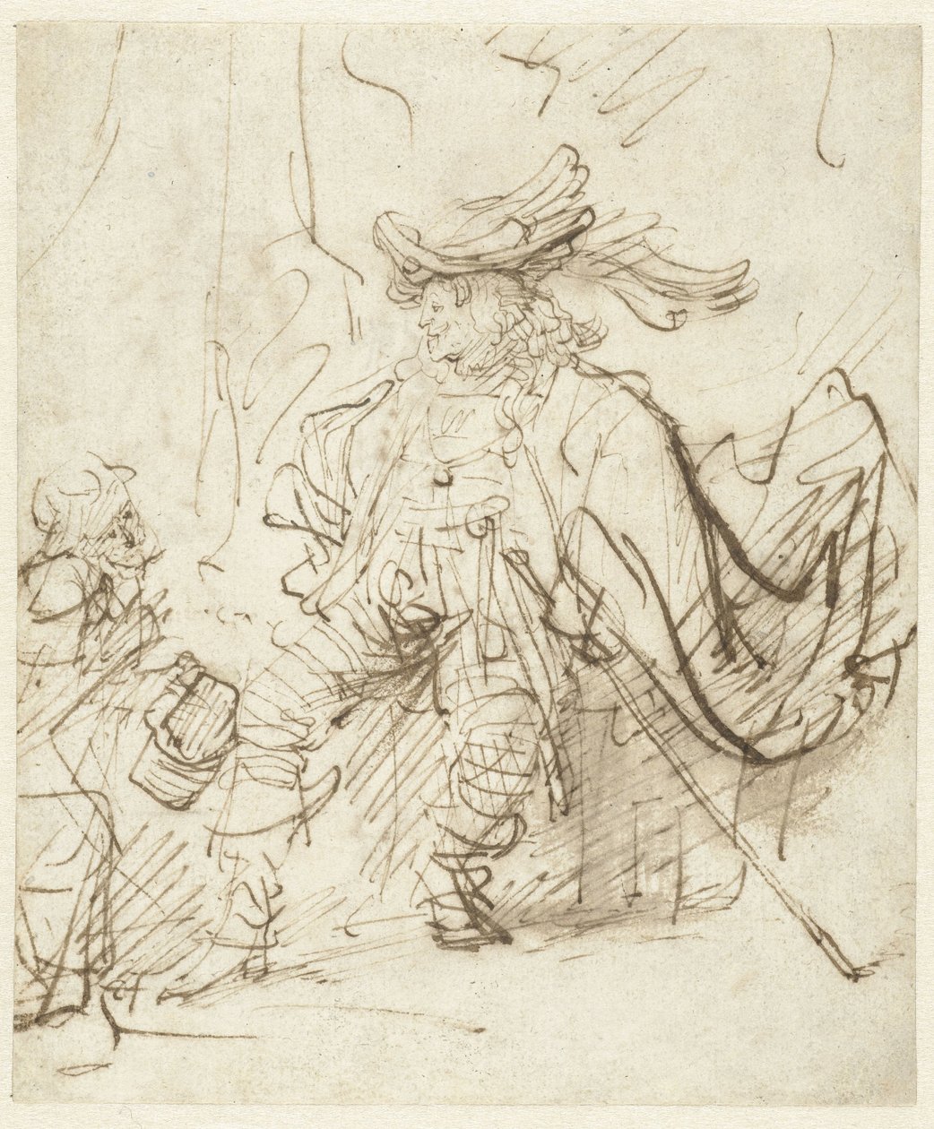 Sedící herec v roli Capitana od Rembrandt van Rijn