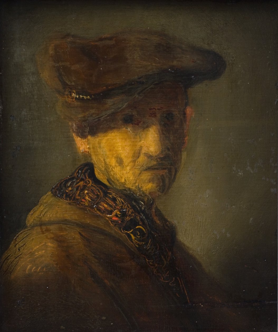 Muž s kloboukem. (Portrét Rembrandtova otce) od Rembrandts skole