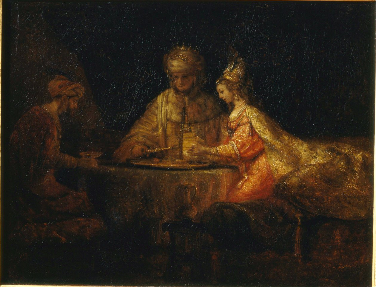Achašveróš, Haman a Ester od Rembrandt van Rijn