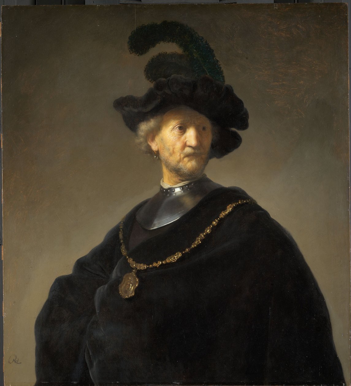 Stařec se zlatým řetězem od Rembrandt van Rijn
