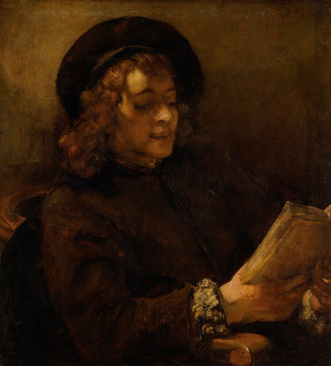 Titus van Rijn, syn umělce, čtení od Rembrandt van Rijn