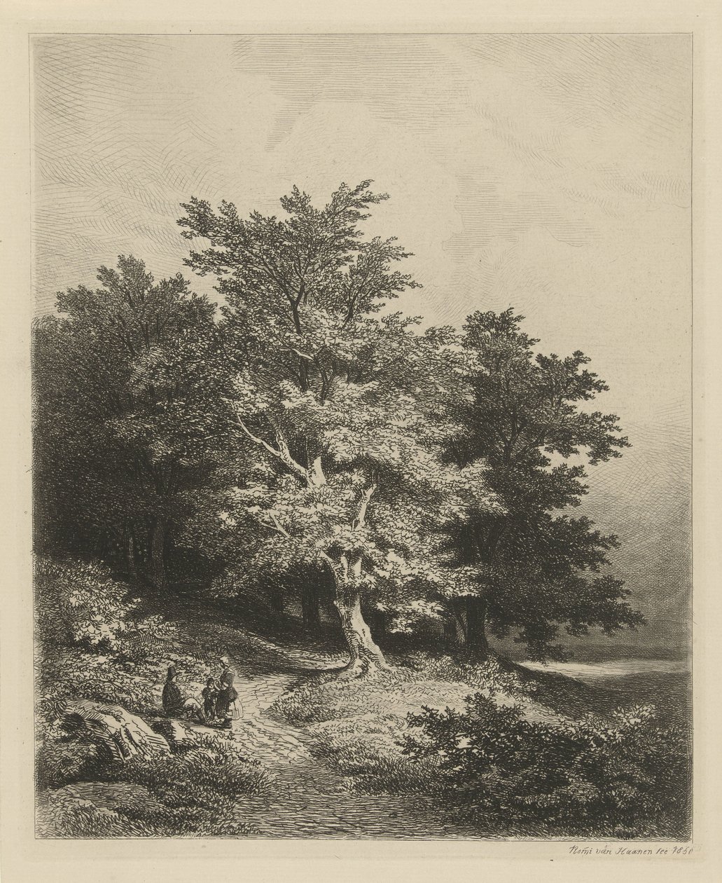 Postavy na okraji lesa od Remigius Adrianus Haanen