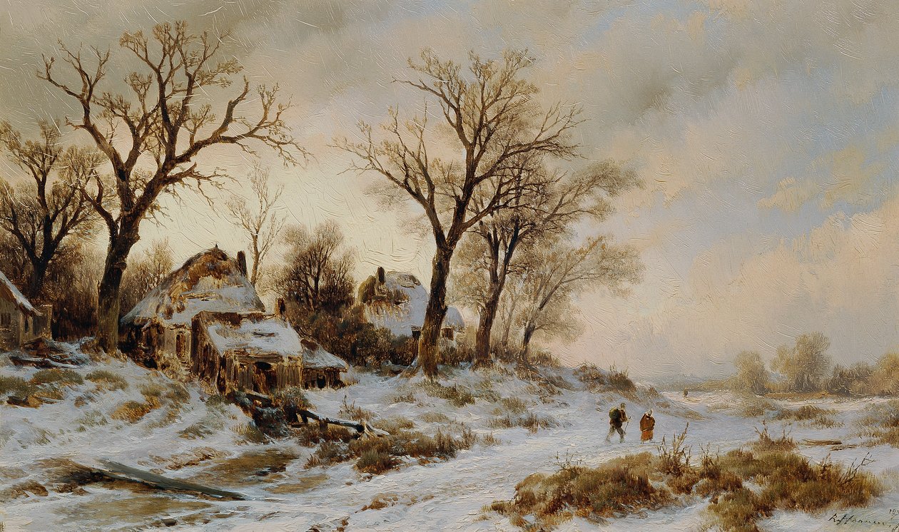 zimní krajina od Remigius Adrianus van Haanen