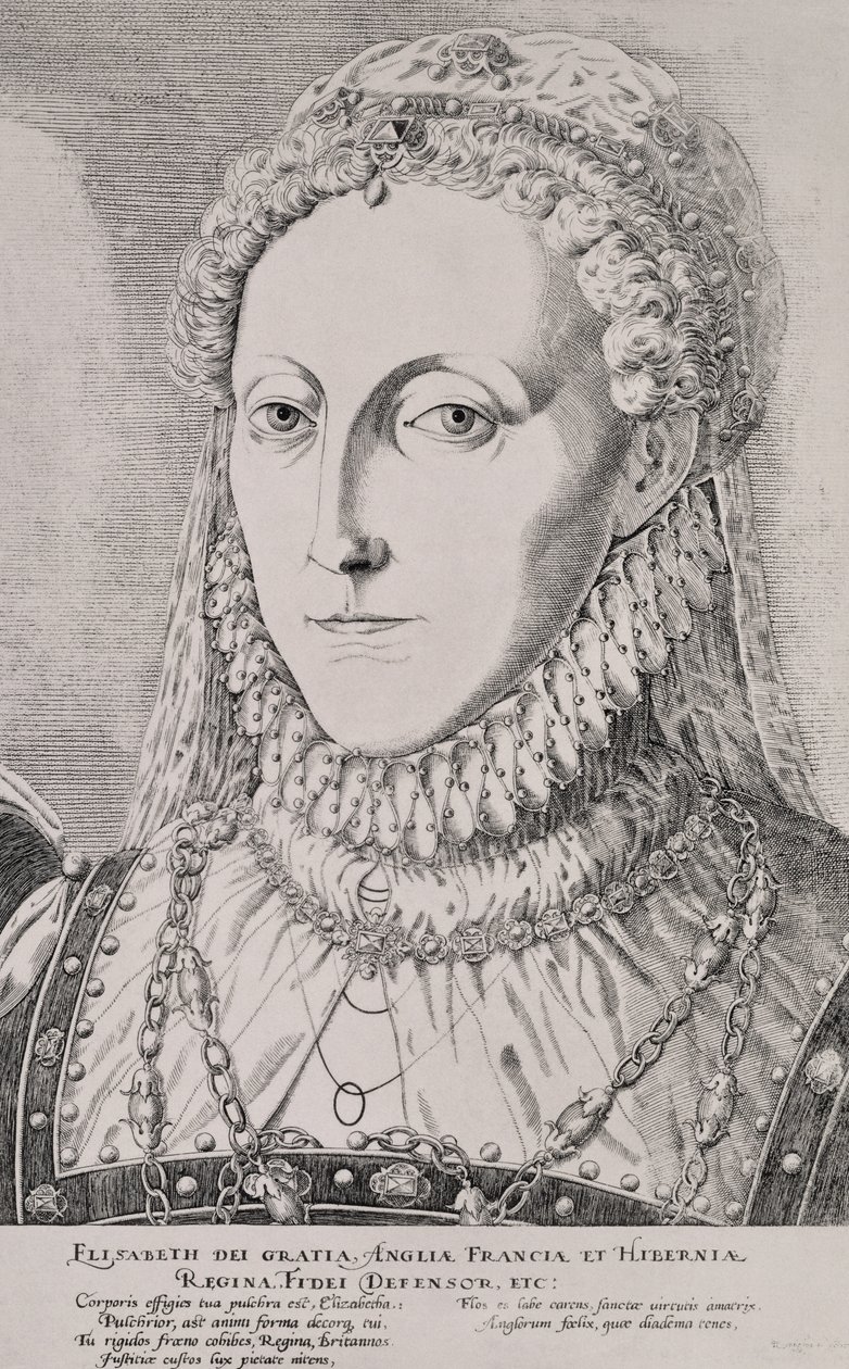 Královna Alžběta I. (1533-1603), kolem 1572-75 od Remigius Hogenbergh