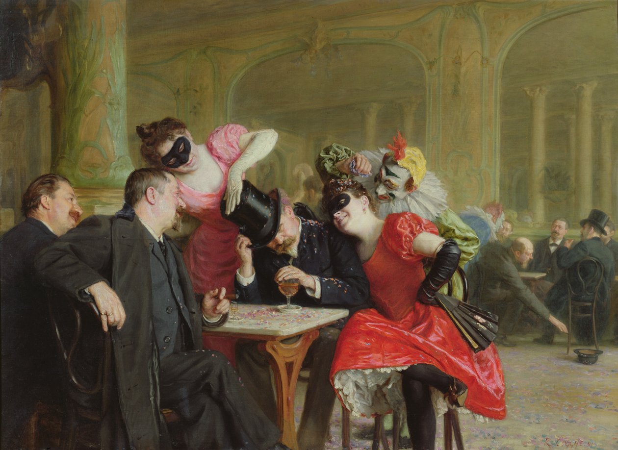 Karneval v hotelu Ferraille, 1901 od Remy Cogghe