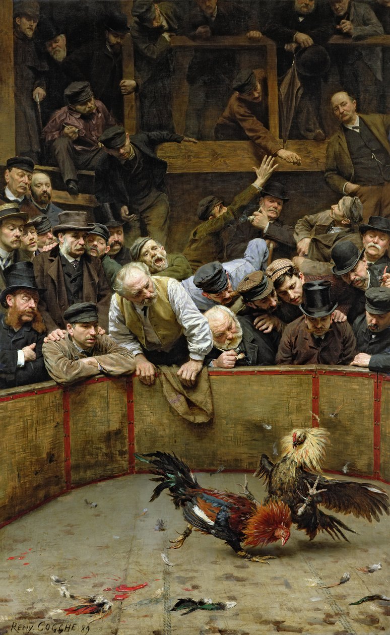 Kohoutí zápas, 1889 od Remy Cogghe