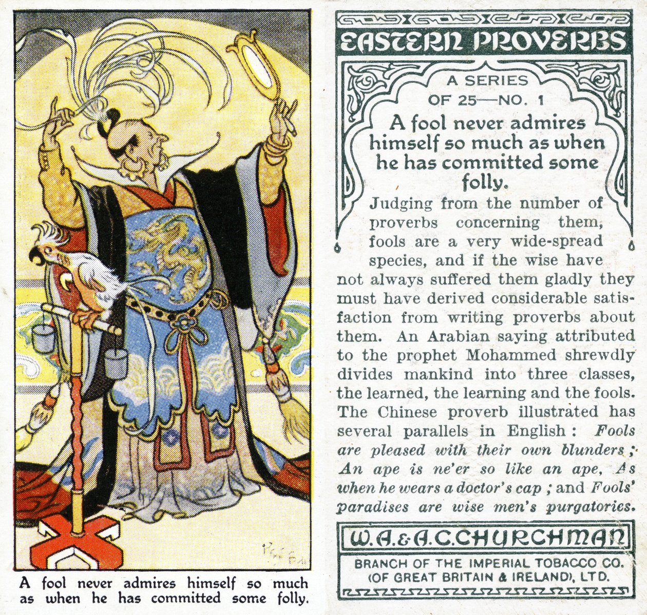 „Hlupák se nikdy tolik neobdivuje, jako když se dopustí nějaké pošetilosti“, 1931 (viz také 498208) od René Bull
