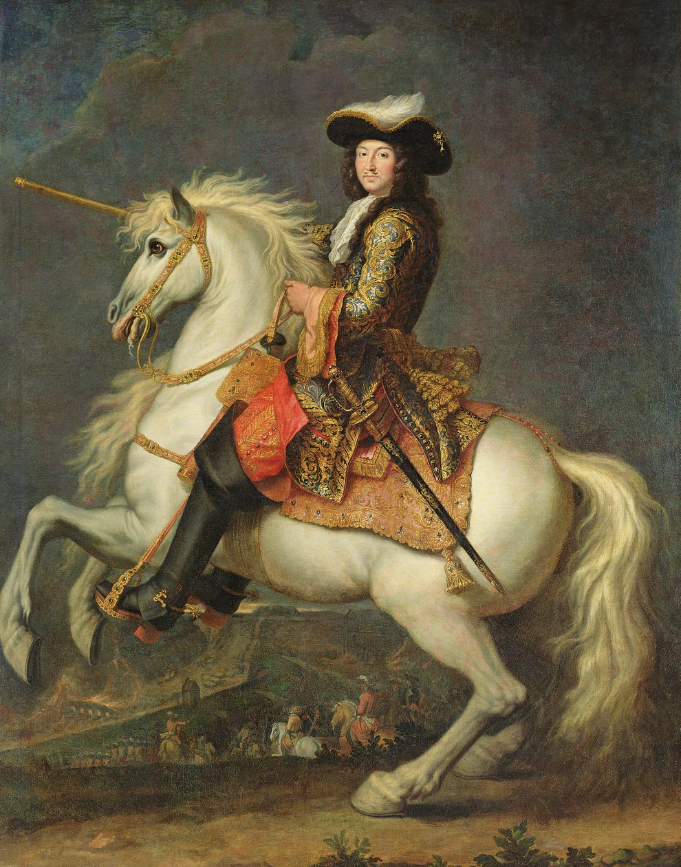 Jezdecký portrét Ludvíka XIV (1638-1715) od René Antoine Houasse