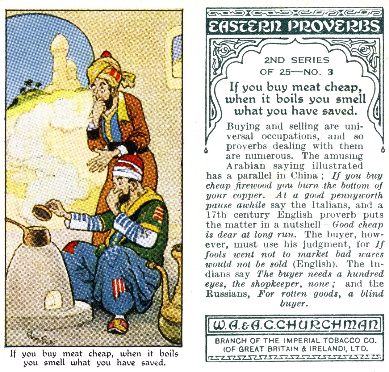 Když koupíš maso levně, až se uvaří, ucítíš, co jsi ušetřil, 1932 od René Bull