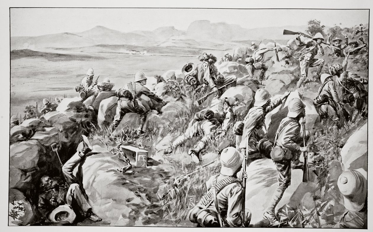 The Relief of Ladysmith - The Last Rush at Hlangwane Hill od René Bull