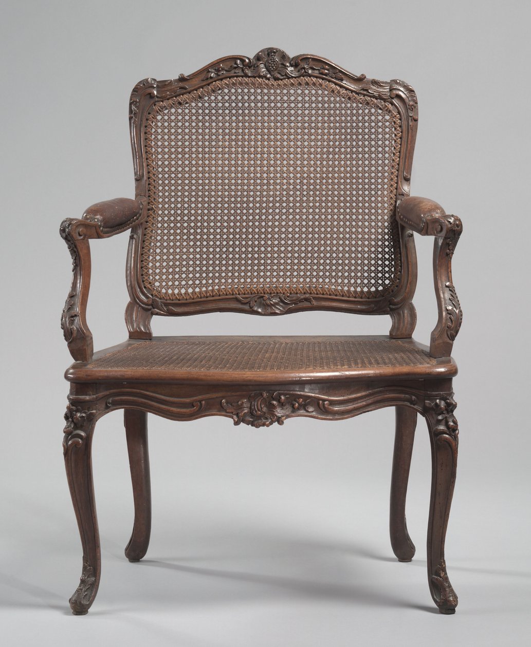 Křeslo, cca 1740 (vyřezávané dřevo, rákos) od René Cresson
