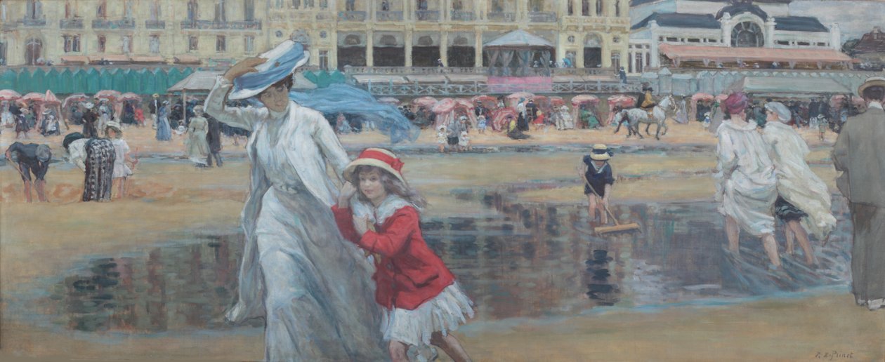 Pláž Cabourg, c. 1910. od René François Xavier Prinet