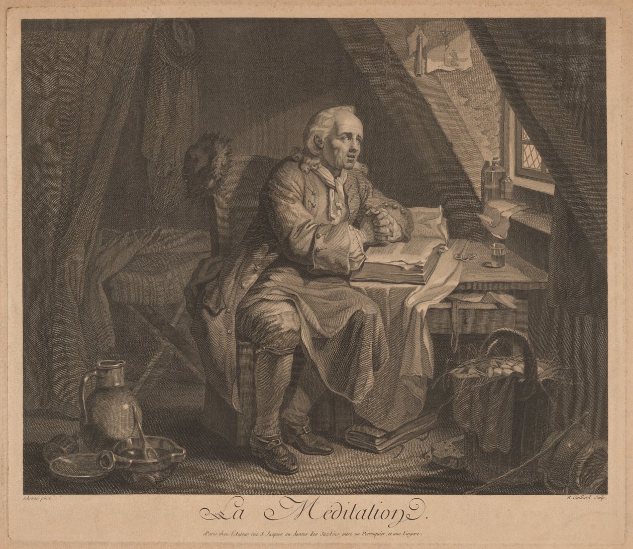 Rozjímání od René Gaillard, after Johann Eleazar Schenau