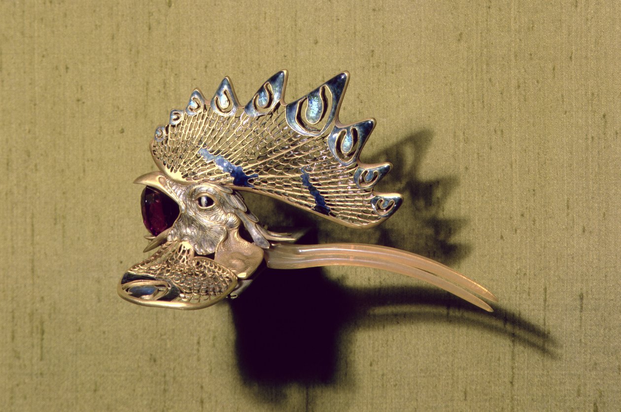 Hřeben (zlato, smalt a ametyst) od Rene Jules Lalique