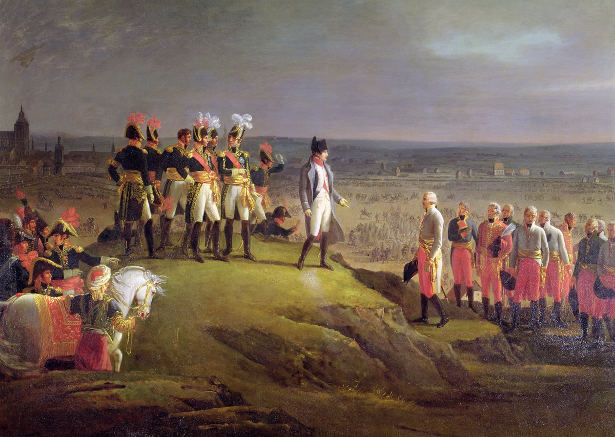 Napoleon I (1769-1821) Přijetí generála Macka (1752-1828) při kapitulaci v Ulmu, 20. října 1805, 1806 (detail 166301) od Rene Theodore Berthon