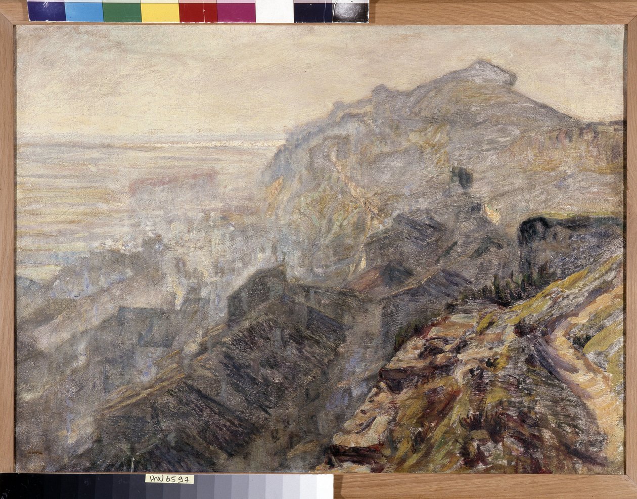 Saint Chamas (Saint Chamas), staré střechy (olej na plátně) od Rene Auguste Seyssaud