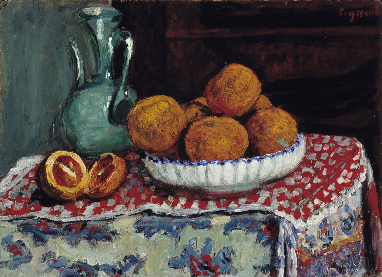 Zátiší na džbánu Obraz Rene Seyssaud (1867-1952) 1909 Povinná zmínka: Collection fondation needs de Provence, Marseille od Rene Auguste Seyssaud
