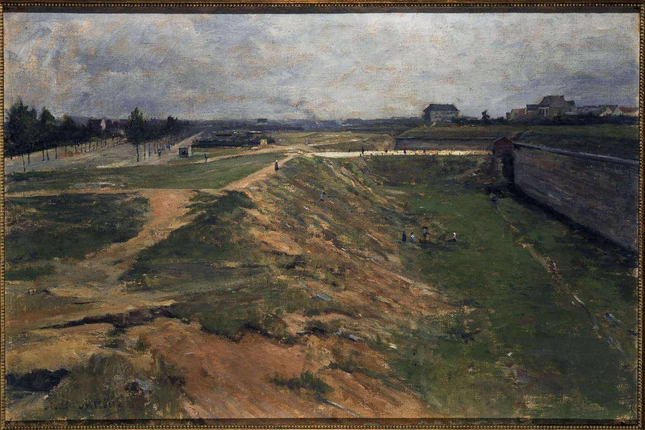 Pohled na pevnost Fort de Vanves, asi 1880 (olej na plátně) od Rene Billotte
