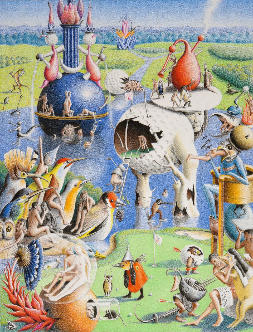 BOSCH-Golf, 2016, Kresba tužkou na papíře od Rene Boin