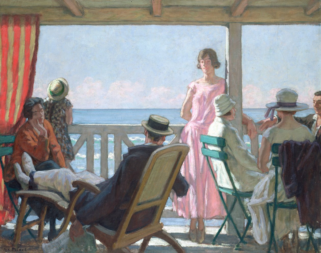 Au Bord de la Manche (olej na plátně) od René François Xavier Prinet
