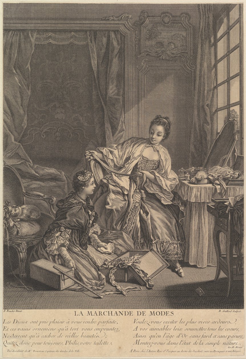 Obchodník s módou, 1746-55. od Rene Gaillard