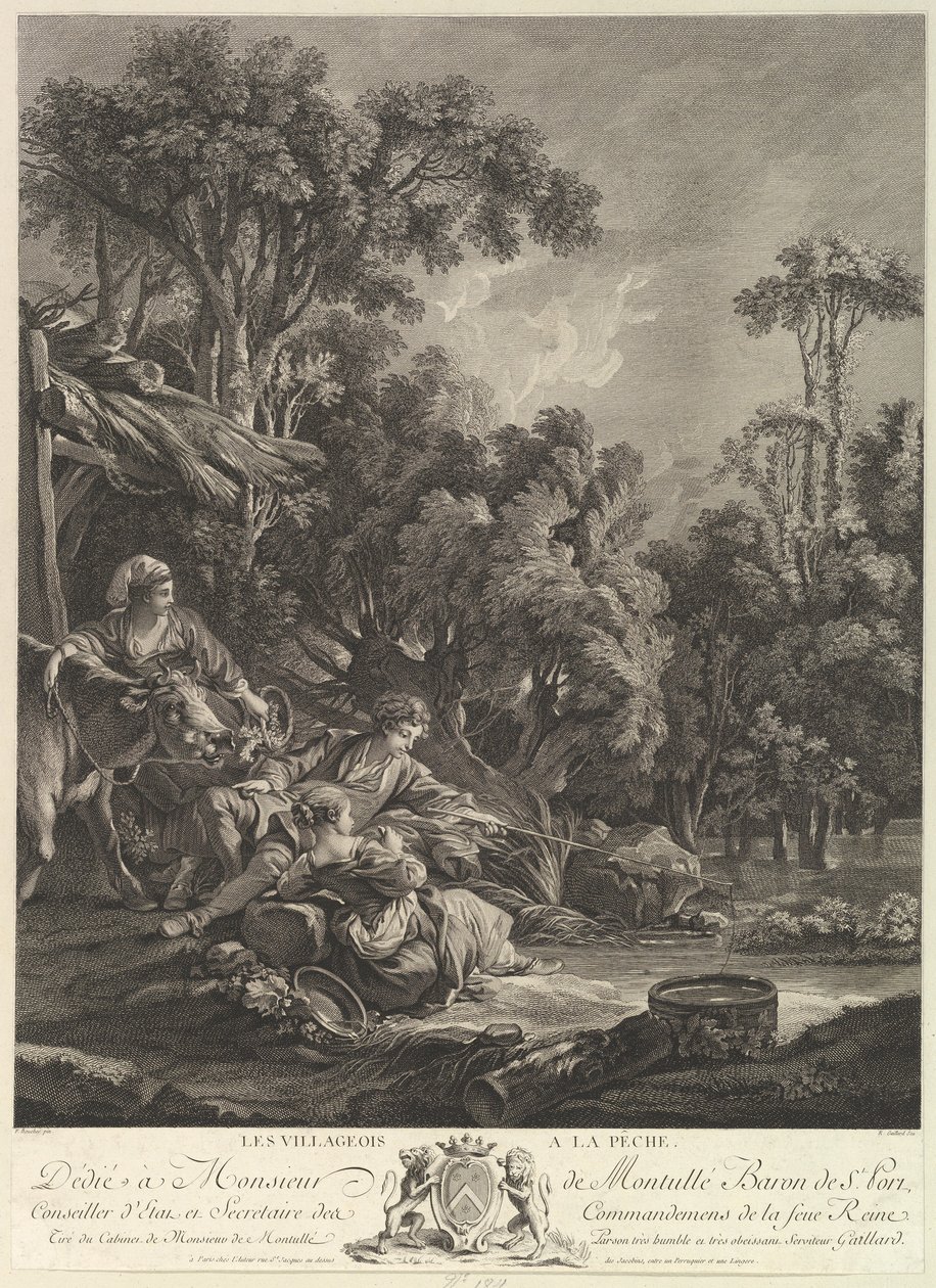 The Villagers Fishing The Villagers Fishing, 18. století. od Rene Gaillard