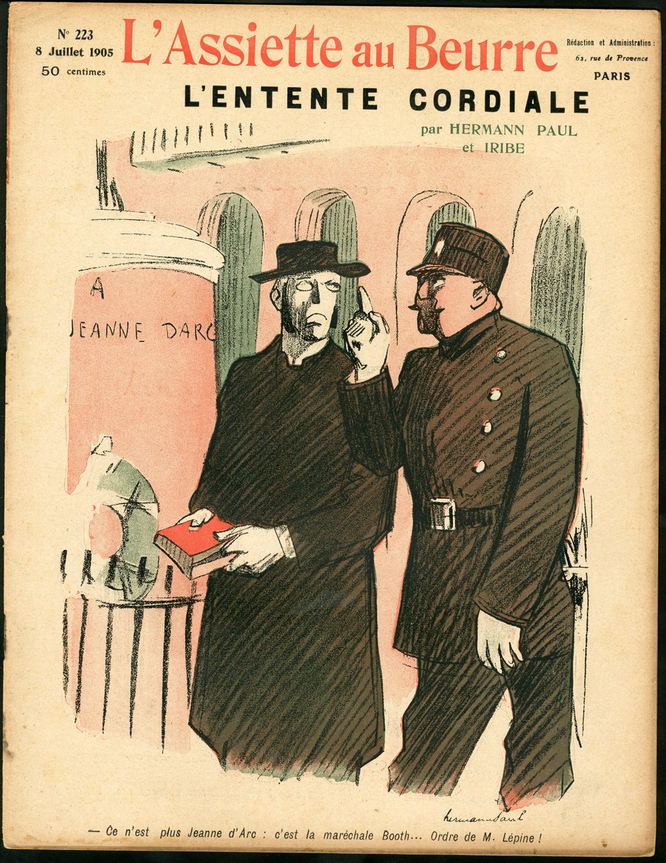 Obálka "" L’Plate au beurre"", číslo 223, satirické barvy od Rene George Hermann Paul