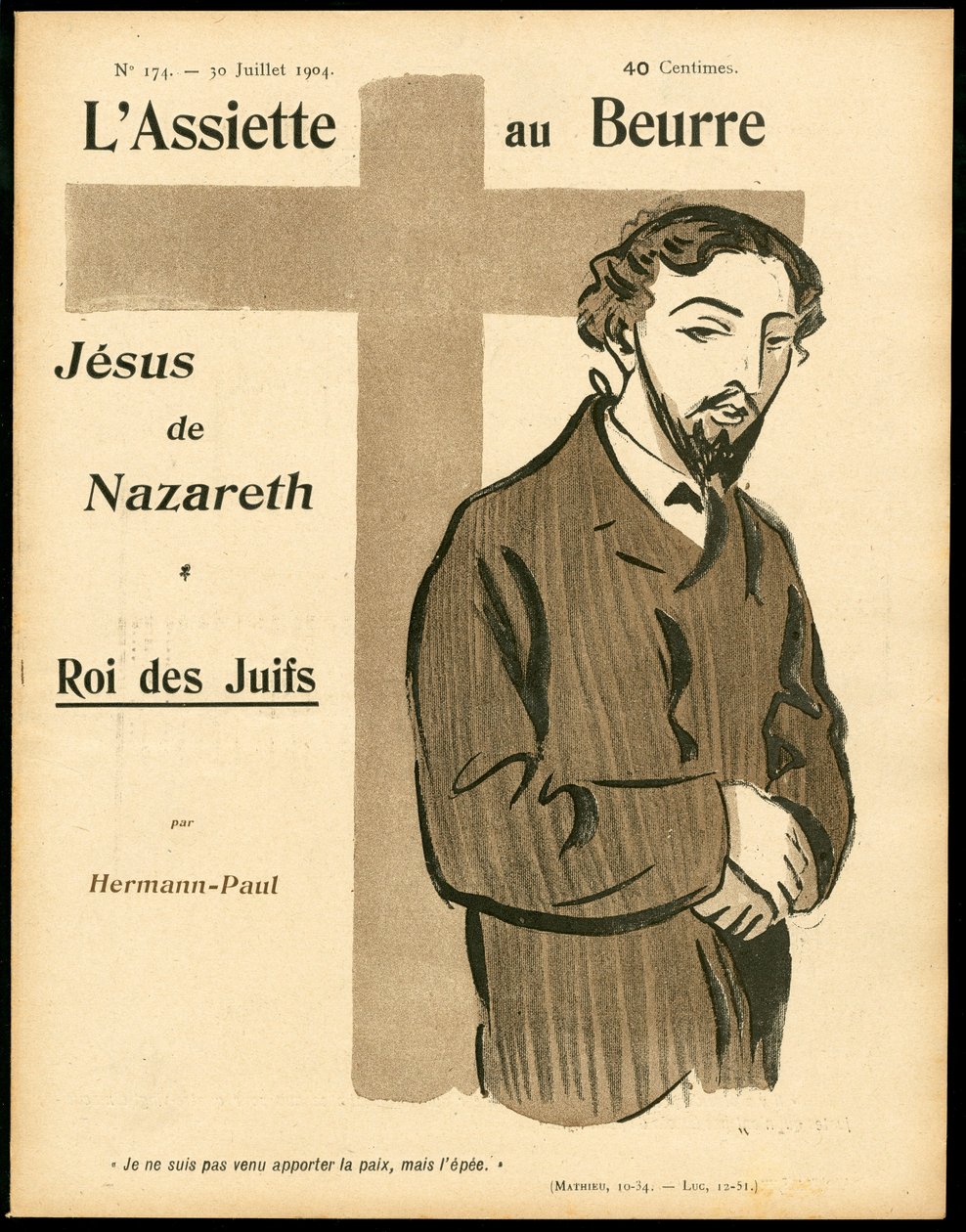 Obálka „“Máslový talíř“, Satirický v barvách od Rene George Hermann Paul