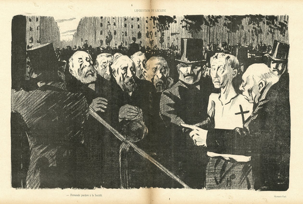 Ilustrace Hermanna Paula (1864-1940) v Le Canard Sauvage od Rene George Hermann Paul