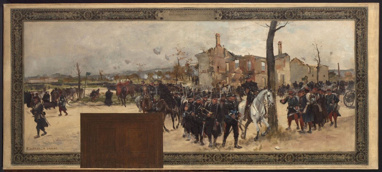 Skica kabinetu prefekta na pařížské radnici: Vnější obrana od Rene Joseph Gilbert